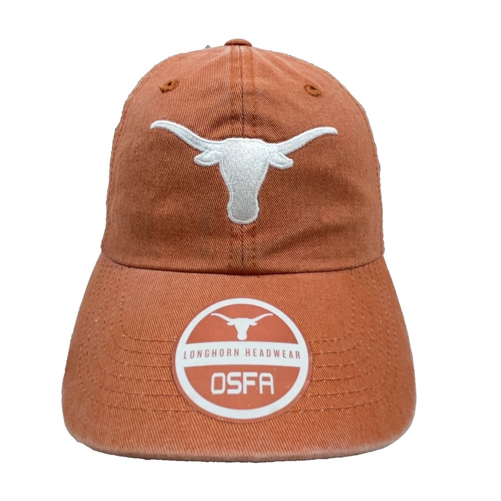 Texas Longhorns Hat Cap Strap Back Orange Dad Base Ball Plain Logo Twill Mens RR